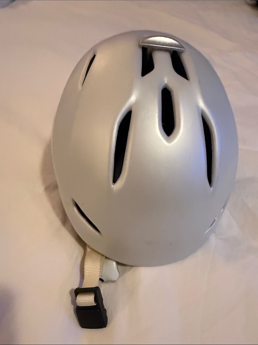 Salomon Matte Silver Kids Helmet with Vent Slots